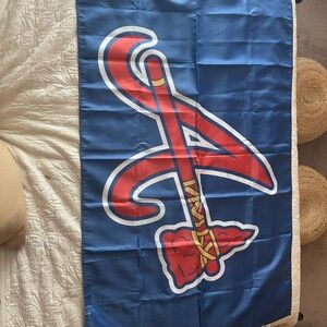 Atlanta Braves Team Flag in Blue and Red